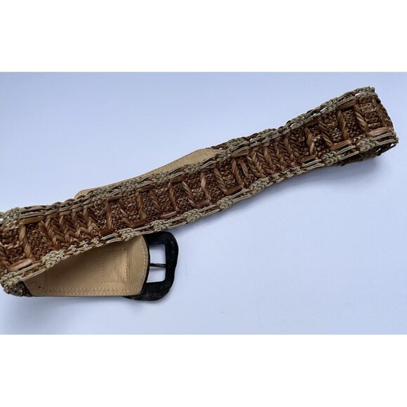 Vintage Streets Ahead Leather Hand-Crafted Studded Belt Large Western Boho main image 9